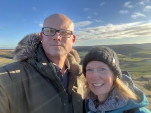 Melissa with husband Kevin at Helvellyn